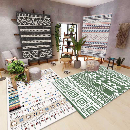 Western Geometric Pattern Rug Multi Colored Polypropylene Indoor Rug Anti-Slip Backing Pet Friendly Area Carpet for Decoration Clearhalo 'Area Rug' 'Rugs' 'Southwestern' Rug' 2362014