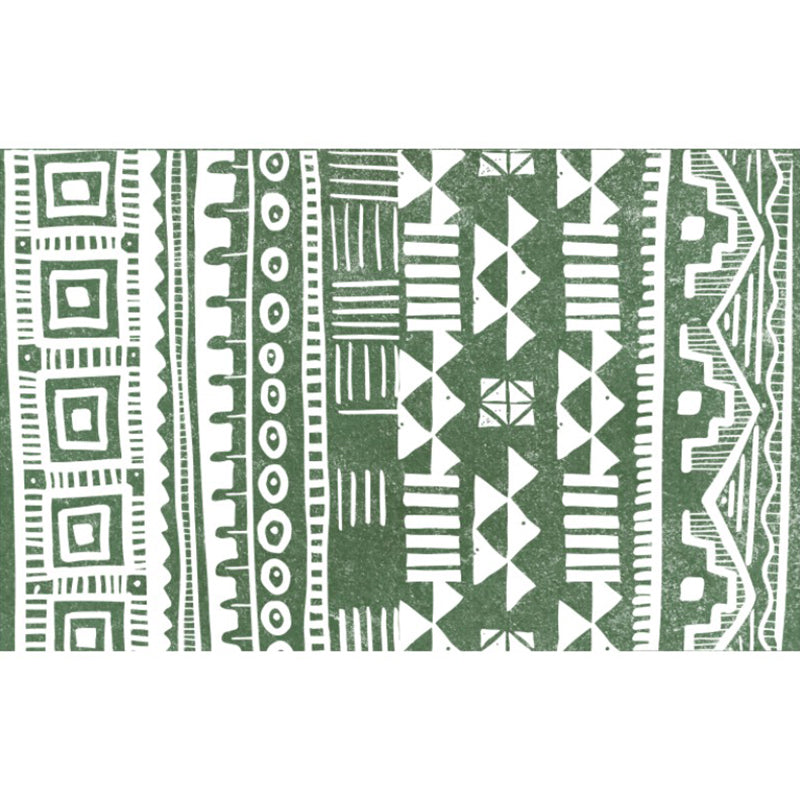 Western Geometric Pattern Rug Multi Colored Polypropylene Indoor Rug Anti-Slip Backing Pet Friendly Area Carpet for Decoration Green Clearhalo 'Area Rug' 'Rugs' 'Southwestern' Rug' 2362022