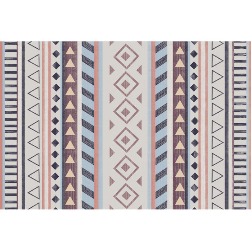 Western Geometric Pattern Rug Multi Colored Polypropylene Indoor Rug Anti-Slip Backing Pet Friendly Area Carpet for Decoration Light Pink Clearhalo 'Area Rug' 'Rugs' 'Southwestern' Rug' 2362026