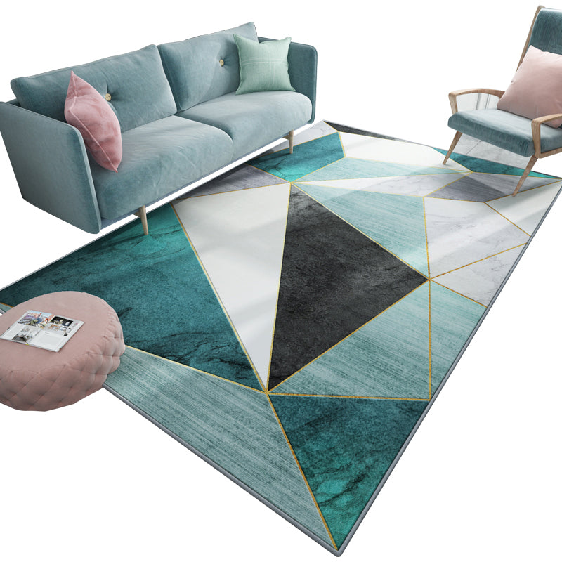 Simplicity Geometric Print Rug Multi-Color Polypropylene Area Rug Anti-Slip Machine Washable Indoor Rug for Parlor Clearhalo 'Area Rug' 'Modern' 'Rugs' Rug' 2362048