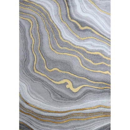 Gray Abstract Print Rug Polyster Modern Indoor Rug Anti-Slip Backing Machine Washable Area Carpet for Living Room Grey Clearhalo 'Area Rug' 'Modern' 'Rugs' Rug' 2362068
