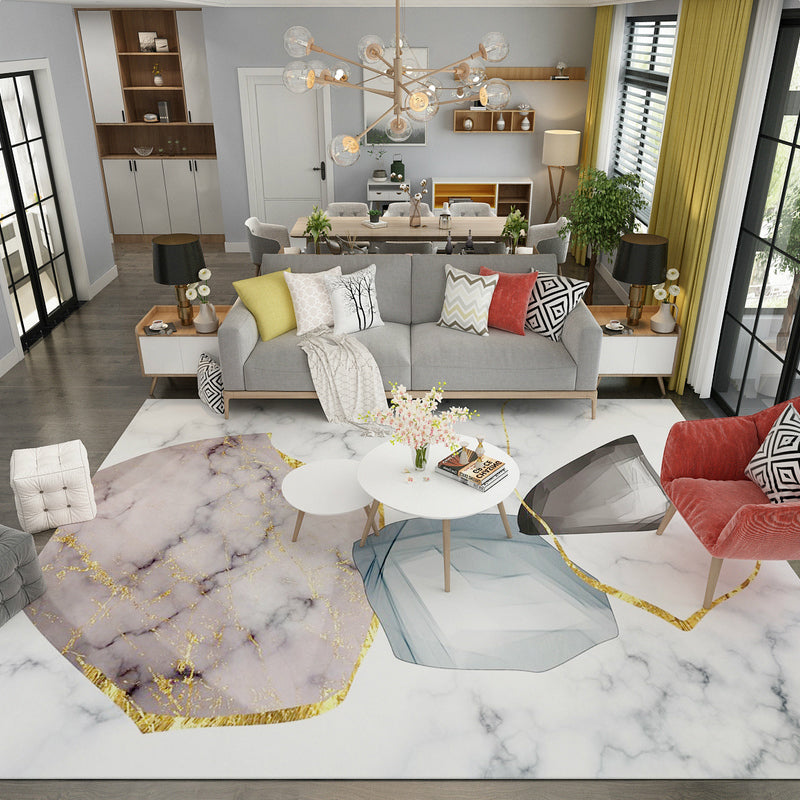 Calming Color Block Rug Multi Colored Synthetics Area Carpet Non-Slip Backing Pet Friendly Rug for Decoration Clearhalo 'Area Rug' 'Modern' 'Rugs' Rug' 2362076