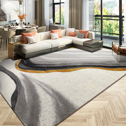 Minimalist Geometric Print Rug Multi Colored Polypropylene Area Carpet Non-Slip Backing Stain-Resistant Area Rug for Room Beige Clearhalo 'Area Rug' 'Modern' 'Rugs' Rug' 2362081