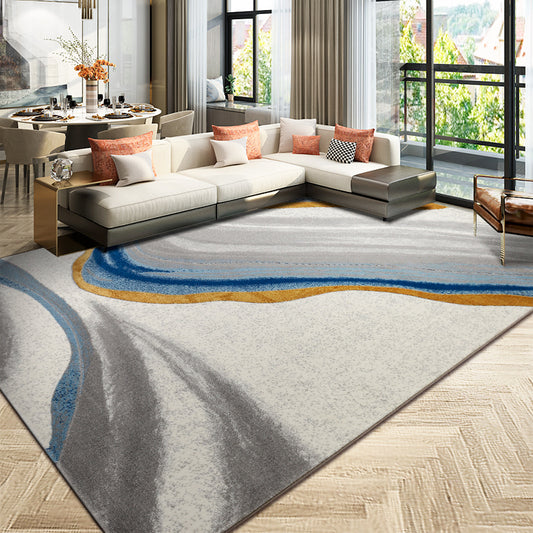 Minimalist Geometric Print Rug Multi Colored Polypropylene Area Carpet Non-Slip Backing Stain-Resistant Area Rug for Room Blue Clearhalo 'Area Rug' 'Modern' 'Rugs' Rug' 2362085