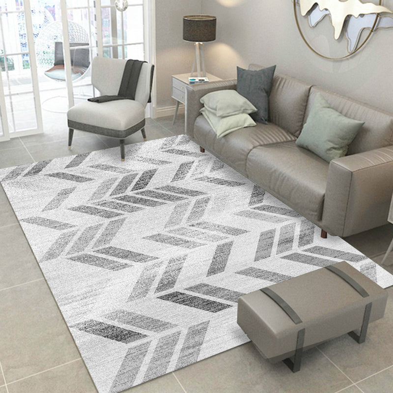 Contemporary Abstract Pattern Rug Multi-Color Polypropylene Indoor Rug Non-Slip Backing Pet Friendly Area Carpet for Room Gray-White Clearhalo 'Area Rug' 'Modern' 'Rugs' Rug' 2362105