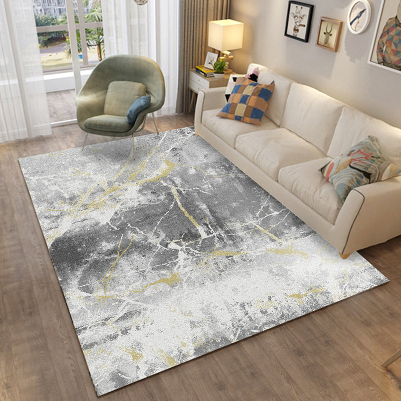 Contemporary Abstract Pattern Rug Multi-Color Polypropylene Indoor Rug Non-Slip Backing Pet Friendly Area Carpet for Room Smoke Gray Clearhalo 'Area Rug' 'Modern' 'Rugs' Rug' 2362107