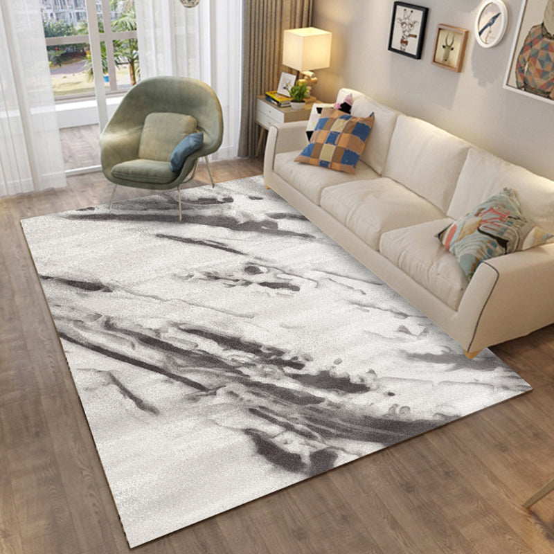 Contemporary Abstract Pattern Rug Multi-Color Polypropylene Indoor Rug Non-Slip Backing Pet Friendly Area Carpet for Room Dark Gray-White Clearhalo 'Area Rug' 'Modern' 'Rugs' Rug' 2362109