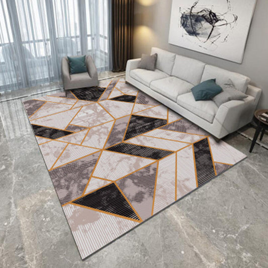 Nordic Living Room Rug Multi Colored Geometric Printed Area Carpet Polypropylene Easy Care Machine Pet Friendly Rug Clearhalo 'Area Rug' 'Modern' 'Rugs' Rug' 2362184
