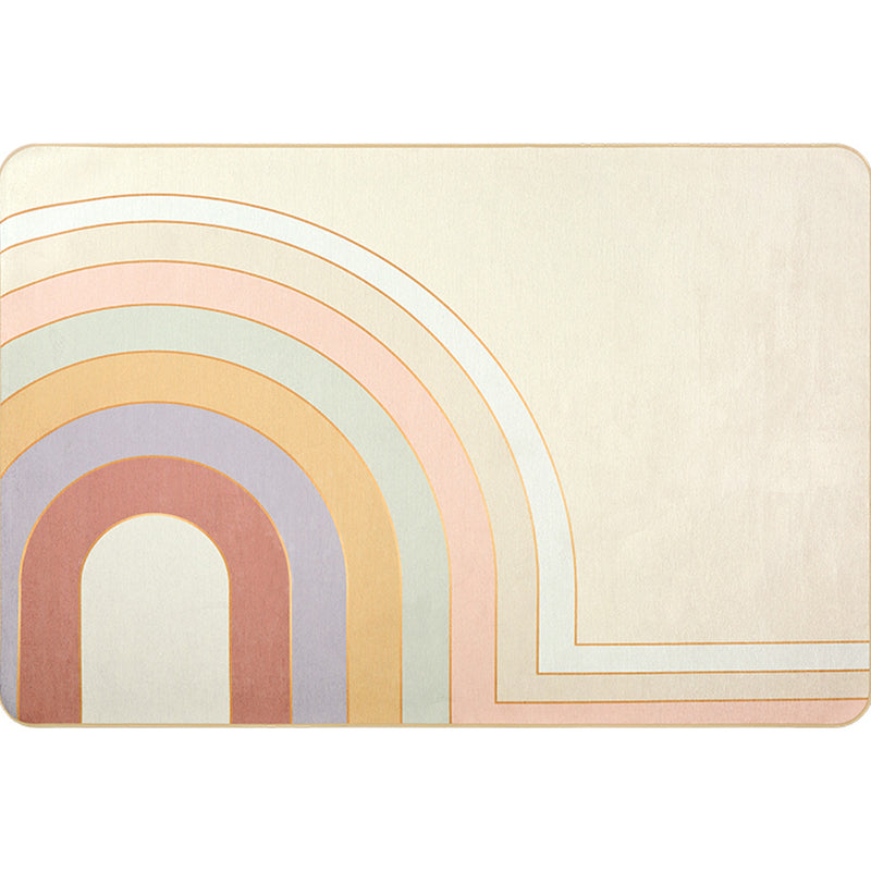 Modern Geometric Pattern Rug Multi Color Super Fiber Indoor Rug Non-Slip Backing Pet Friendly Area Carpet for Living Room Beige Clearhalo 'Area Rug' 'Modern' 'Rugs' Rug' 2362191