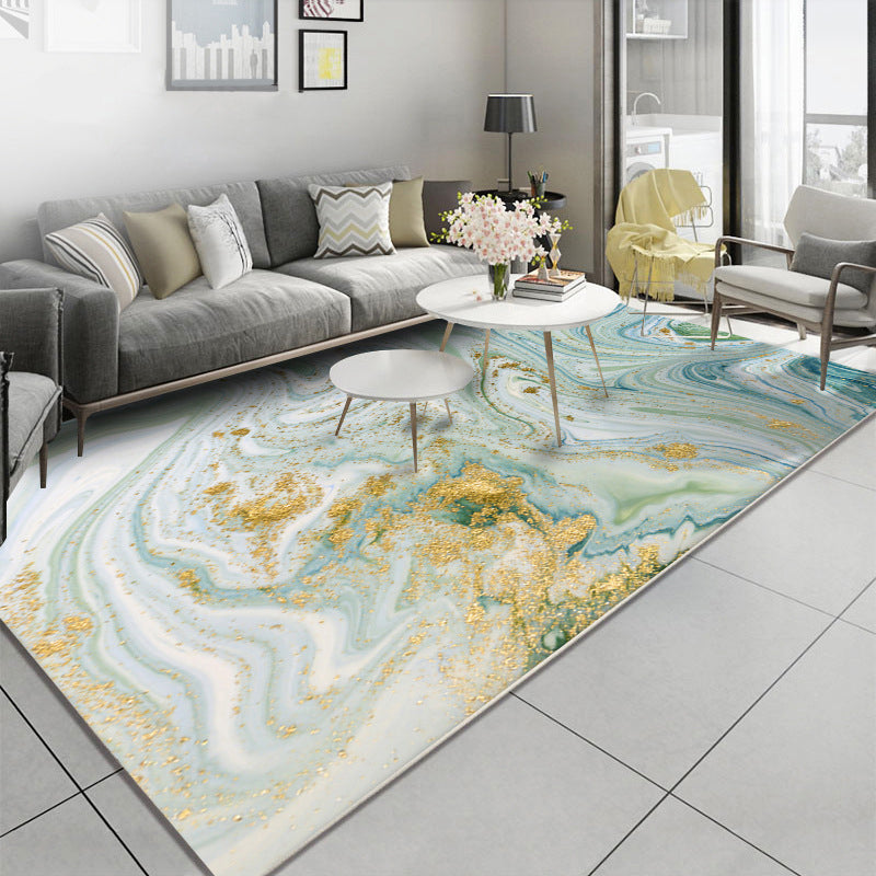 Green Contemporary Rug Synthetics Abstract Pattern Indoor Rug Non-Slip Backing Stain-Resistant Area Carpet for Living Room Clearhalo 'Area Rug' 'Modern' 'Rugs' Rug' 2362220