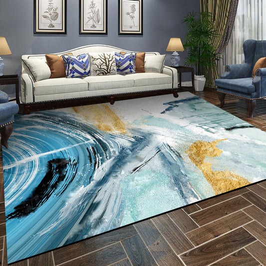 Scandinavian Living Room Rug Multi-Color Abstract Printed Indoor Rug Non-Slip Backing Stain-Resistant Area Carpet Clearhalo 'Area Rug' 'Modern' 'Rugs' Rug' 2362224