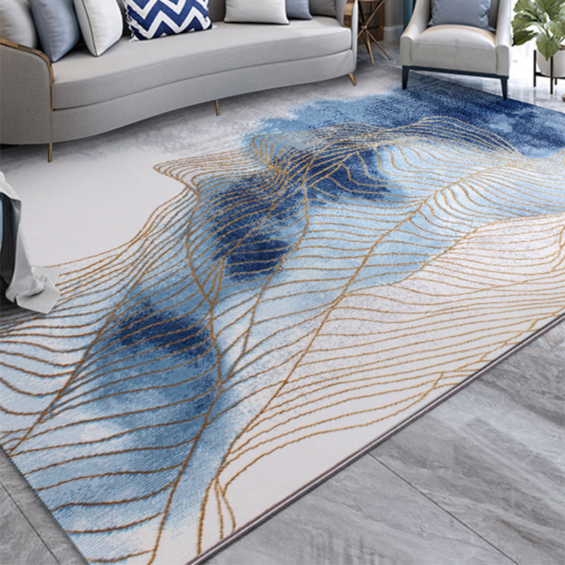 Modern Living Room Rug Multicolored Abstract Printed Area Carpet Polyster Non-Slip Backing Pet Friendly Area Rug Clearhalo 'Area Rug' 'Modern' 'Rugs' Rug' 2362235