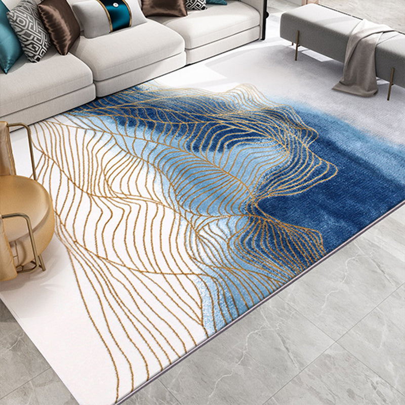 Modern Living Room Rug Multicolored Abstract Printed Area Carpet Polyster Non-Slip Backing Pet Friendly Area Rug Clearhalo 'Area Rug' 'Modern' 'Rugs' Rug' 2362237