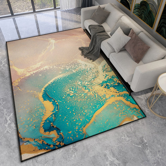 Relaxing Abstract Printed Rug Multicolored Polypropylene Area Carpet Pet Friendly Stain-Resistant Indoor Rug for Parlor Green Clearhalo 'Area Rug' 'Modern' 'Rugs' Rug' 2362259