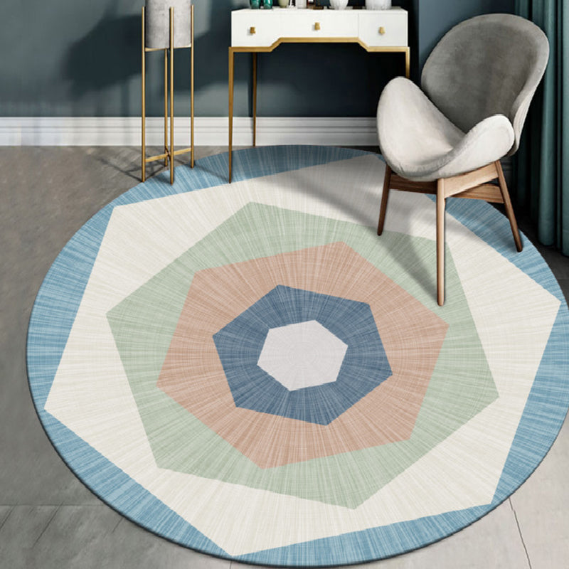 Modern Decoration Rug Multi Color Geometric Print Indoor Rug Non-Slip Backing Pet Friendly Area Carpet Green Clearhalo 'Area Rug' 'Modern' 'Rugs' Rug' 2362504