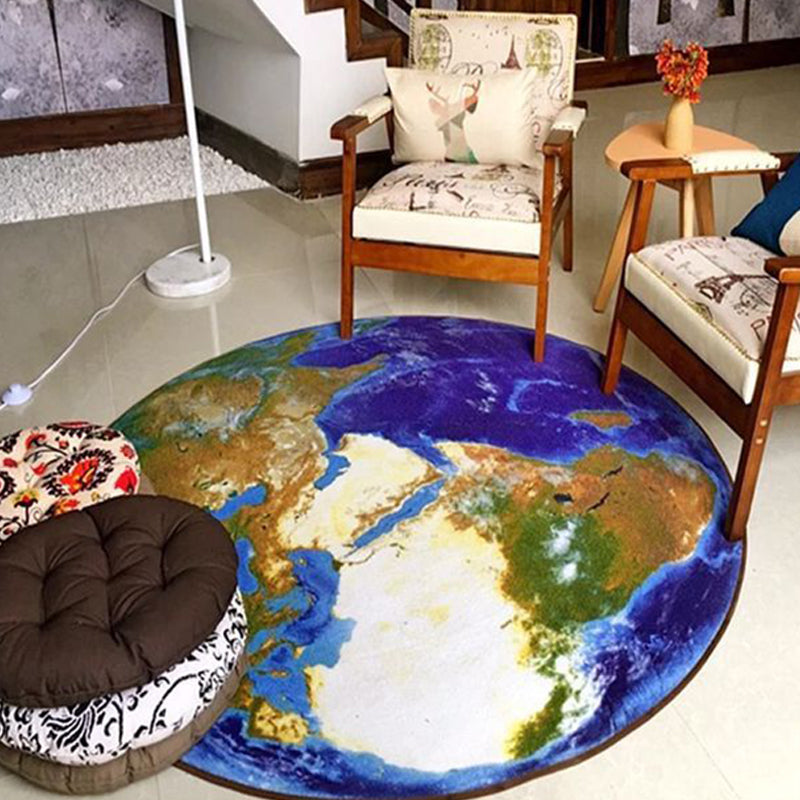 Modern Decoration Rug Multi Color Geometric Print Indoor Rug Non-Slip Backing Pet Friendly Area Carpet Blue Clearhalo 'Area Rug' 'Modern' 'Rugs' Rug' 2362508