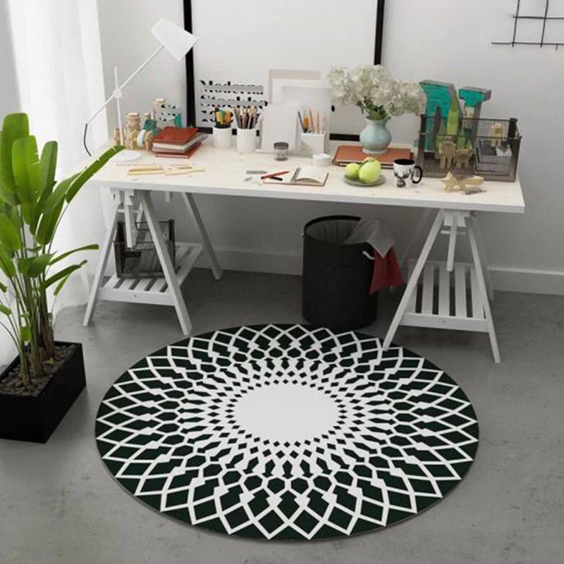 Modern Decoration Rug Multi Color Geometric Print Indoor Rug Non-Slip Backing Pet Friendly Area Carpet Black Clearhalo 'Area Rug' 'Modern' 'Rugs' Rug' 2362515