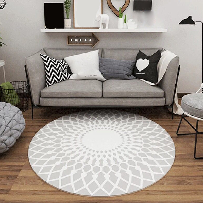 Modern Decoration Rug Multi Color Geometric Print Indoor Rug Non-Slip Backing Pet Friendly Area Carpet Grey Clearhalo 'Area Rug' 'Modern' 'Rugs' Rug' 2362516