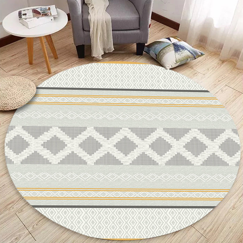 Comfort Decoration Rug Multi Color Geometric Print Area Carpet Polyster Non-Slip Backing Pet Friendly Indoor Rug Light Green Clearhalo 'Area Rug' 'Modern' 'Rugs' Rug' 2362520