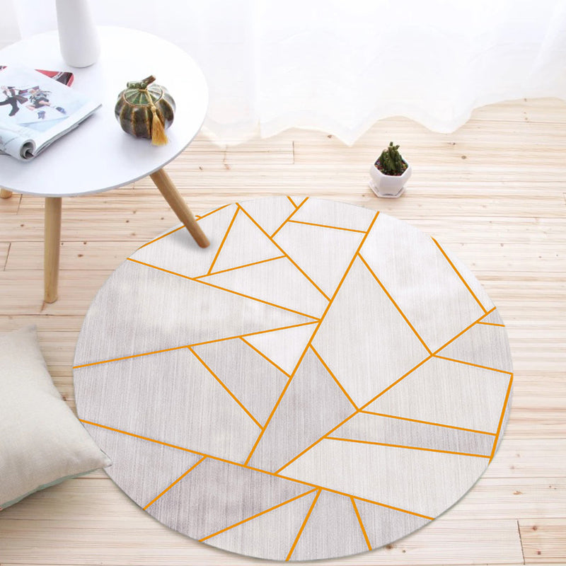 Comfort Decoration Rug Multi Color Geometric Print Area Carpet Polyster Non-Slip Backing Pet Friendly Indoor Rug Light Gray Clearhalo 'Area Rug' 'Modern' 'Rugs' Rug' 2362522