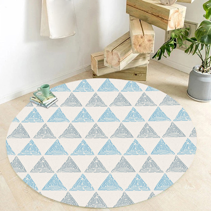 Comfort Decoration Rug Multi Color Geometric Print Area Carpet Polyster Non-Slip Backing Pet Friendly Indoor Rug Blue Clearhalo 'Area Rug' 'Modern' 'Rugs' Rug' 2362529