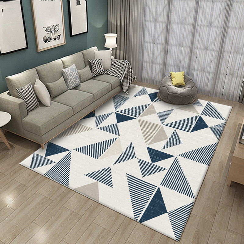 Scandinavian Living Room Rug Multi Color Geometric Print Indoor Rug Synthetics Non-Slip Pet Friendly Area Carpet Grey Clearhalo 'Area Rug' 'Modern' 'Rugs' Rug' 2362533
