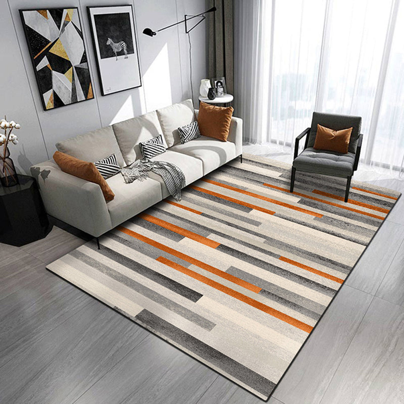 Minimalist Geometric Print Rug Multi Color Polyster Indoor Rug Non-Slip Backing Pet Friendly Easy Care Area Carpet for Parlor Yellow-Red Clearhalo 'Area Rug' 'Modern' 'Rugs' Rug' 2362538