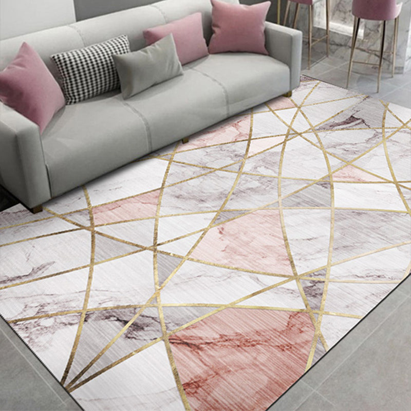 Minimalist Geometric Print Rug Multi Color Polyster Indoor Rug Non-Slip Backing Pet Friendly Easy Care Area Carpet for Parlor Clearhalo 'Area Rug' 'Modern' 'Rugs' Rug' 2362544