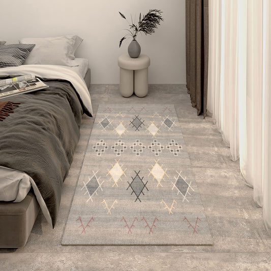 Modern Geometric Print Rug Multi Colored Polypropylene Indoor Rug Non-Slip Stain-Resistant Area Rug for Bedroom Light Brown Clearhalo 'Area Rug' 'Modern' 'Rugs' Rug' 2362572