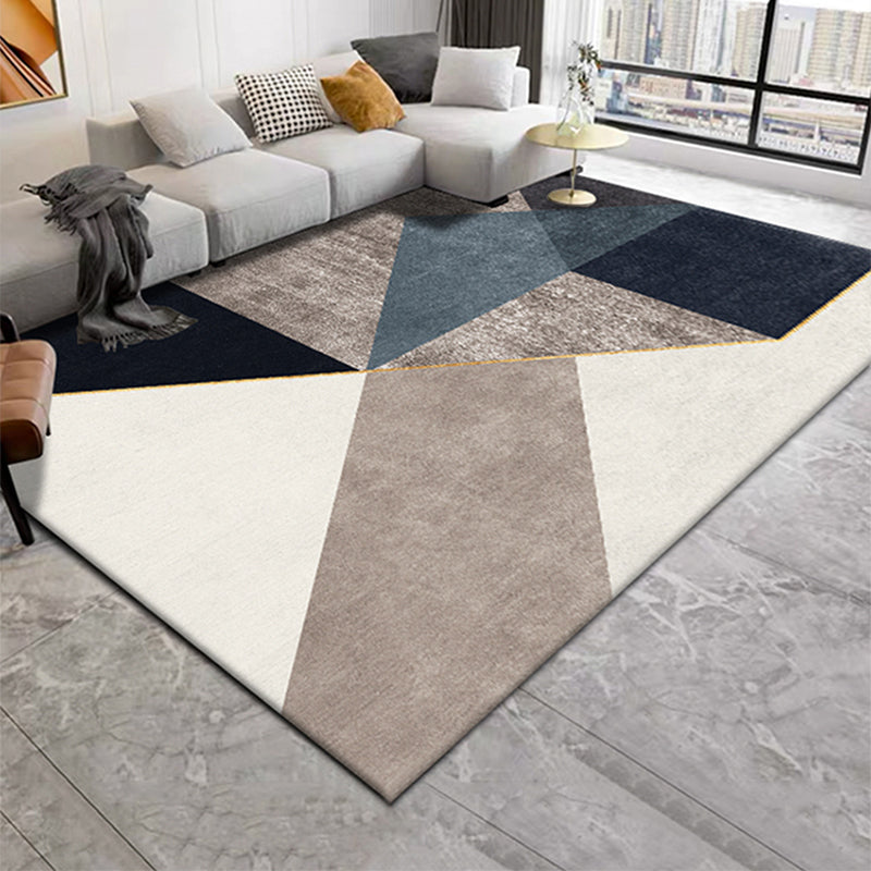 Casual Living Room Rug Multi Color Geometric Print Indoor Rug Polyster Non-Slip Backing Stain-Resistant Area Rug Brown Clearhalo 'Area Rug' 'Modern' 'Rugs' Rug' 2362578