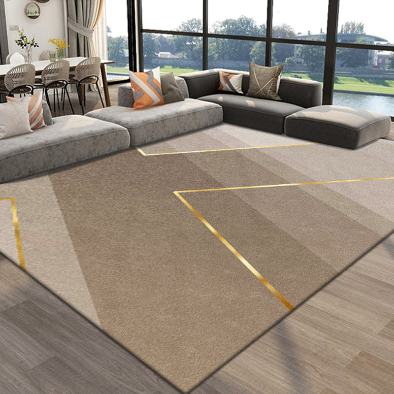 Casual Living Room Rug Multi Color Geometric Print Indoor Rug Polyster Non-Slip Backing Stain-Resistant Area Rug Camel Clearhalo 'Area Rug' 'Modern' 'Rugs' Rug' 2362581