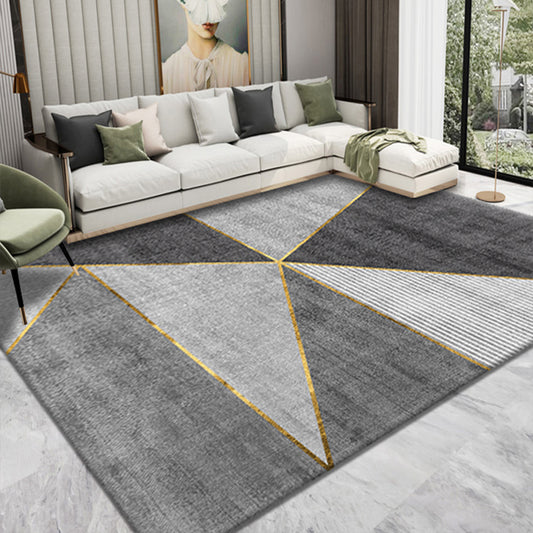 Casual Living Room Rug Multi Color Geometric Print Indoor Rug Polyster Non-Slip Backing Stain-Resistant Area Rug Grey Clearhalo 'Area Rug' 'Modern' 'Rugs' Rug' 2362585