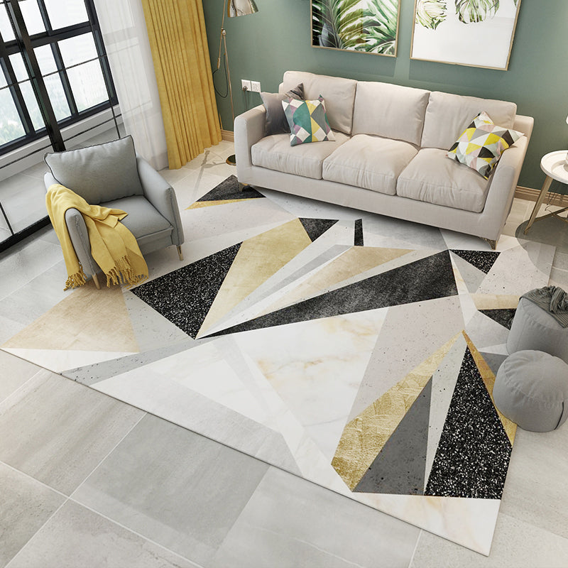 Multicolor Area Rug Triangular Pattern Modern Non-Slip Polyester Rug Jaune Clair Clearhalo 'Modern' 'Rugs' 'Tapis' Accueil' 2362594