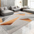 Modern Living Room Rug Multi Colored Abstract Printed Area Carpet Polyster Non-Slip Backing Pet Friendly Indoor Rug Orange 6'7" x 9'6" Clearhalo 'Area Rug' 'Modern' 'Rugs' Rug' 2362603