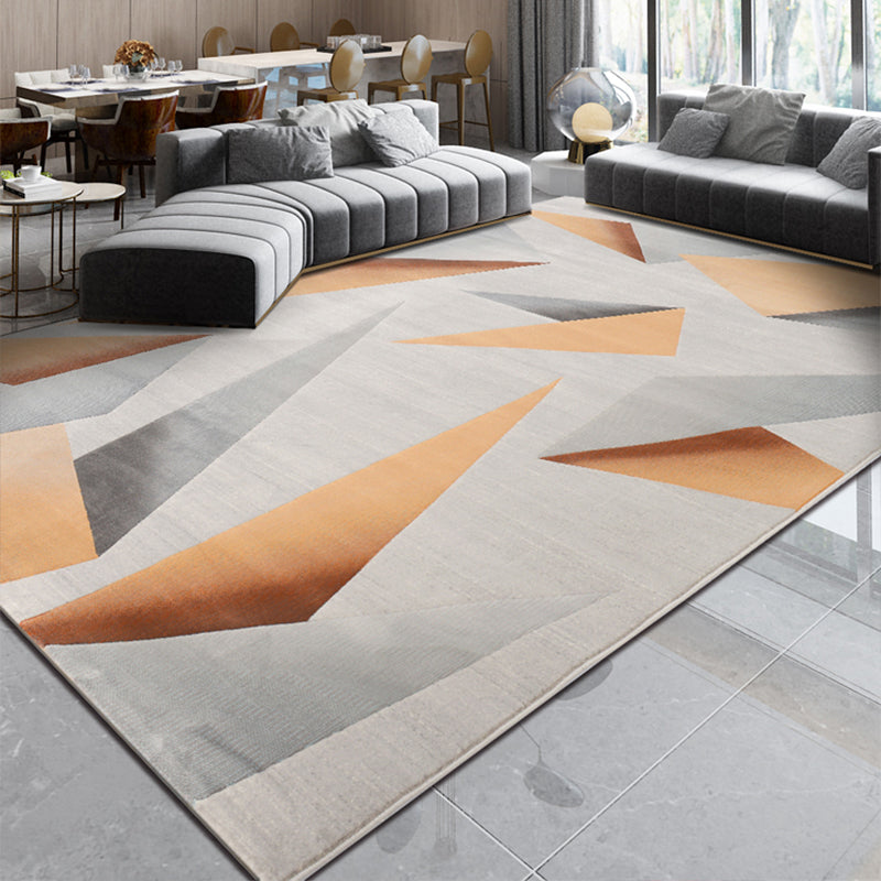 Modern Living Room Rug Multi Colored Abstract Printed Area Carpet Polyster Non-Slip Backing Pet Friendly Indoor Rug Clearhalo 'Area Rug' 'Modern' 'Rugs' Rug' 2362605