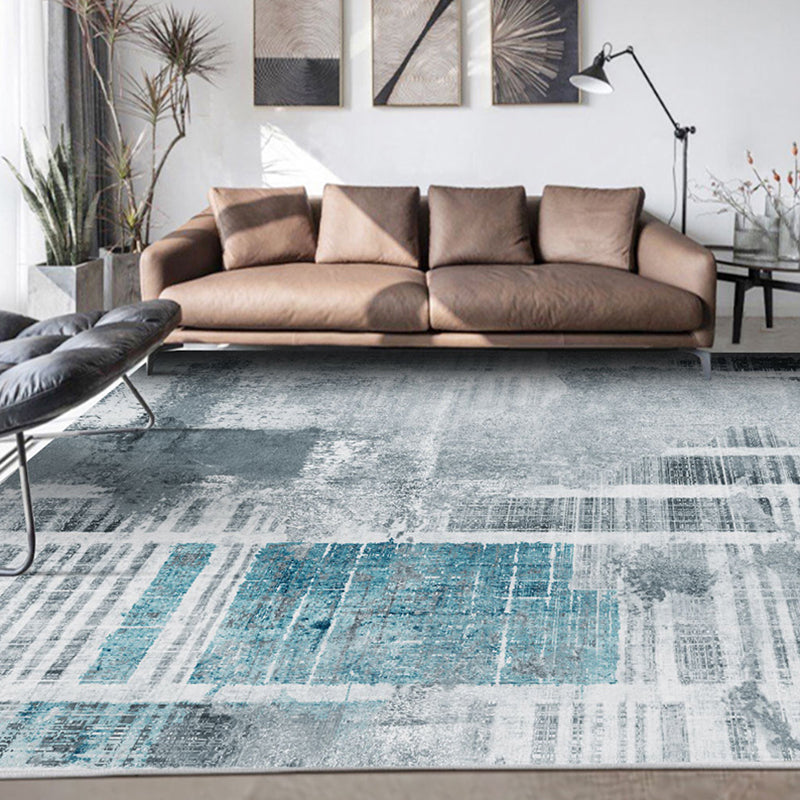 Scandinavian Decoration Rug Multi Color Geometric Print Area Carpet Synthetics Non-Slip Pet Friendly Indoor Rug Lake Green Clearhalo 'Area Rug' 'Modern' 'Rugs' Rug' 2362620