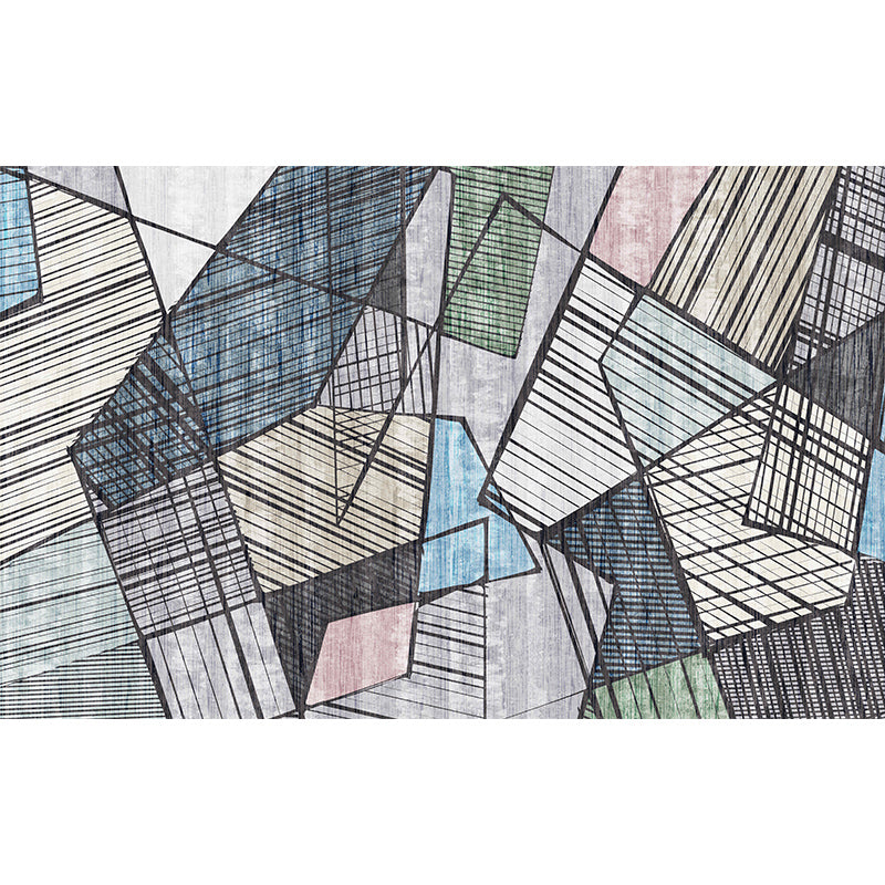 Scandinavian Decoration Rug Multi Color Geometric Print Area Carpet Synthetics Non-Slip Pet Friendly Indoor Rug Clearhalo 'Area Rug' 'Modern' 'Rugs' Rug' 2362623