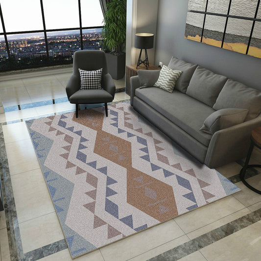 Nordic Geometric Print Rug Multi Color Polyster Area Carpet Pet Friendly Stain-Resistant Area Rug for Living Room Light Brown Clearhalo 'Area Rug' 'Modern' 'Rugs' Rug' 2362646