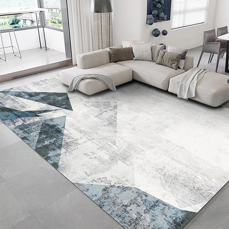 Nordic Geometric Print Rug Multi Color Polypropylene Indoor Rug Anti-Slip Pet Friendly Area Carpet for Decoration Gray-White Clearhalo 'Area Rug' 'Modern' 'Rugs' Rug' 2362657