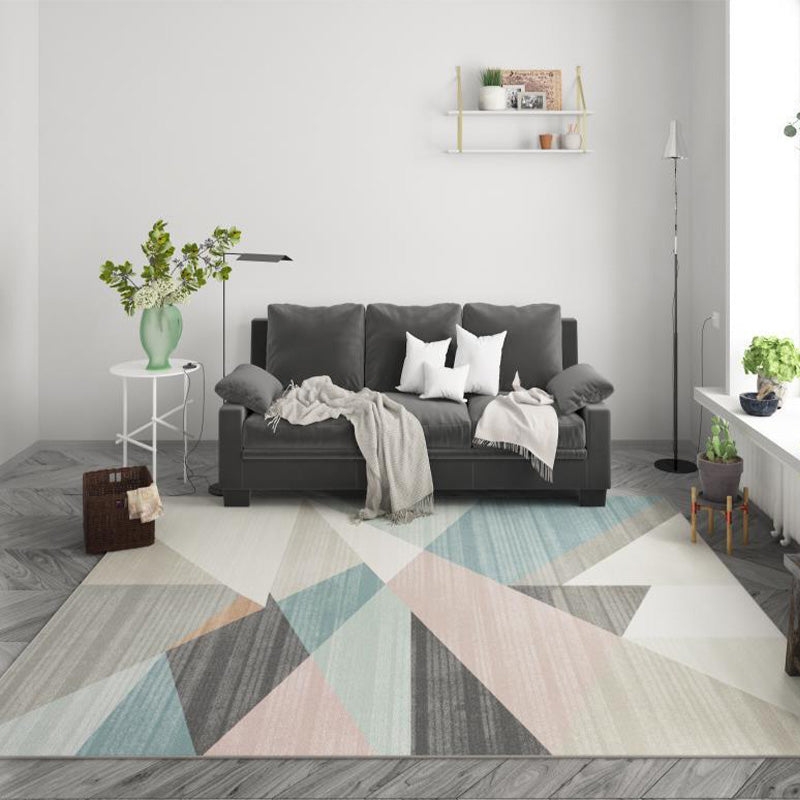 Casual Living Room Rug Multi Color Geometric Indoor Rug Polyster Non-Slip Backing Easy Care Area Carpet Clearhalo 'Area Rug' 'Modern' 'Rugs' Rug' 2362668
