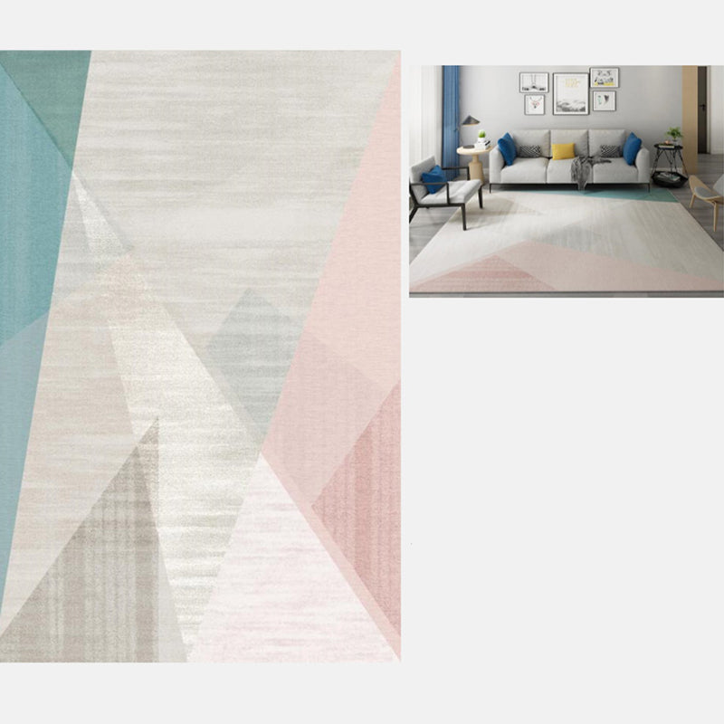 Casual Living Room Rug Multi Color Geometric Indoor Rug Polyster Non-Slip Backing Easy Care Area Carpet Clearhalo 'Area Rug' 'Modern' 'Rugs' Rug' 2362673