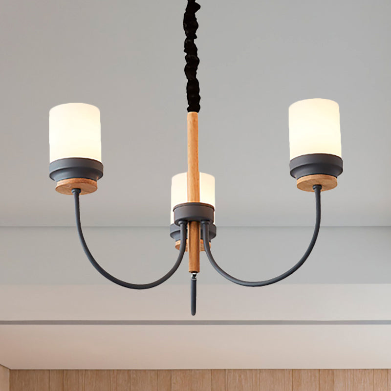 Art Deco Tapered Shade Hanging Lamp Metal 3 Lights Hanging Chandelier for Bedroom Clearhalo 'Ceiling Lights' 'Chandeliers' Lighting' options 236329