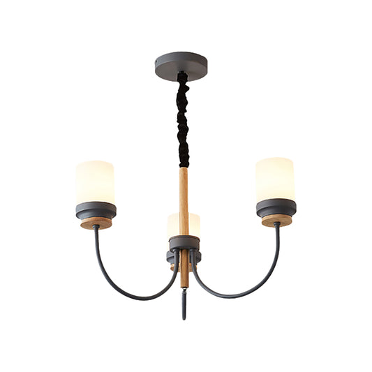 Art Deco Tapered Shade Hanging Lamp Metal 3 Lights Hanging Chandelier for Bedroom Clearhalo 'Ceiling Lights' 'Chandeliers' Lighting' options 236330