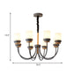 Modern Contemporary Tapered Shade Hanging Chandelier 8 Lights Glass Hanging Pendant Lights for Living Room Clearhalo 'Ceiling Lights' 'Chandeliers' Lighting' options 236368