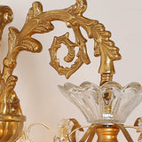 Gold Finish Wall Light French Country Clear Rib Glass Bell Shaped Wall Sconce for Corridor Clearhalo 'Wall Lamps & Sconces' 'Wall Lights' Lighting' 2364433
