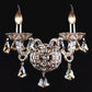 2-Head Candle Wall Light Traditional Cognac Crystal Wall Sconce Light Fixture for Bedroom Clearhalo 'Wall Lamps & Sconces' 'Wall Lights' Lighting' 2364448