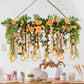 Hemp Rope Island Lighting Cottage Pink Flower and Vine Dining Room Pendant Light Clearhalo 'Ceiling Lights' 'Island Lights' Lighting' 2364706