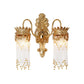 Gold Crown Shaped Wall Light Traditional Metal Living Room Sconce Lamp with Crystal Fringe Clearhalo 'Wall Lamps & Sconces' 'Wall Lights' Lighting' 2365088