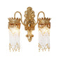 Gold Crown Shaped Wall Light Traditional Metal Living Room Sconce Lamp with Crystal Fringe Clearhalo 'Wall Lamps & Sconces' 'Wall Lights' Lighting' 2365089