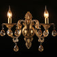 Metal Candlestick Wall Mounted Light Vintage 2-Head Bedroom Sconce Fixture in Bronze Clearhalo 'Wall Lamps & Sconces' 'Wall Lights' Lighting' 2365093